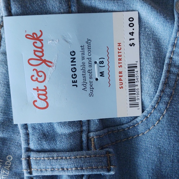 Cat & Jack Girl's New Light Denim Jeggings - Picture 4 of 4